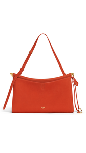 BURNT ORANGE - ALA&Iuml;A LE CLICK POCKET 35 BAG IN NUBUCK