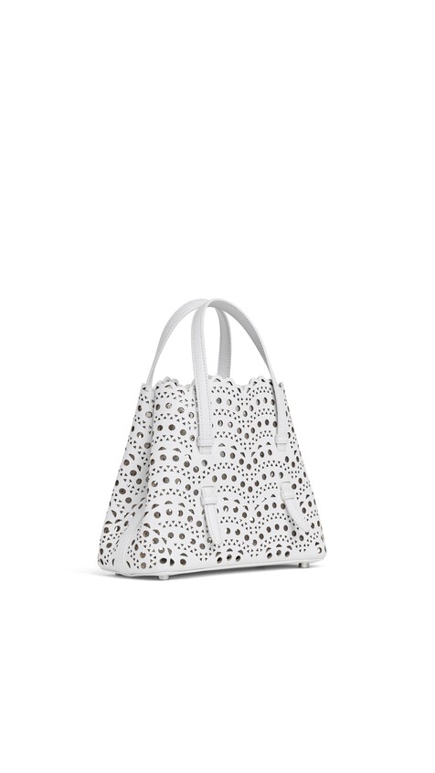 ALA&Iuml;A MINA 20 BAG IN VIENNE WAVE CALFSKIN OFF-WHITE - View 2