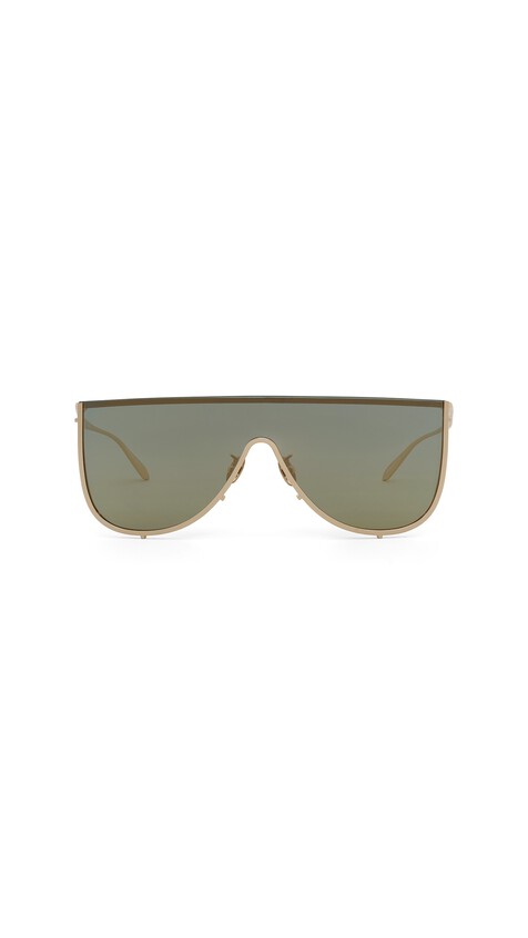 ALA&Iuml;A MASK SUNGLASSES IN METAL YELLOW GOLD METALS