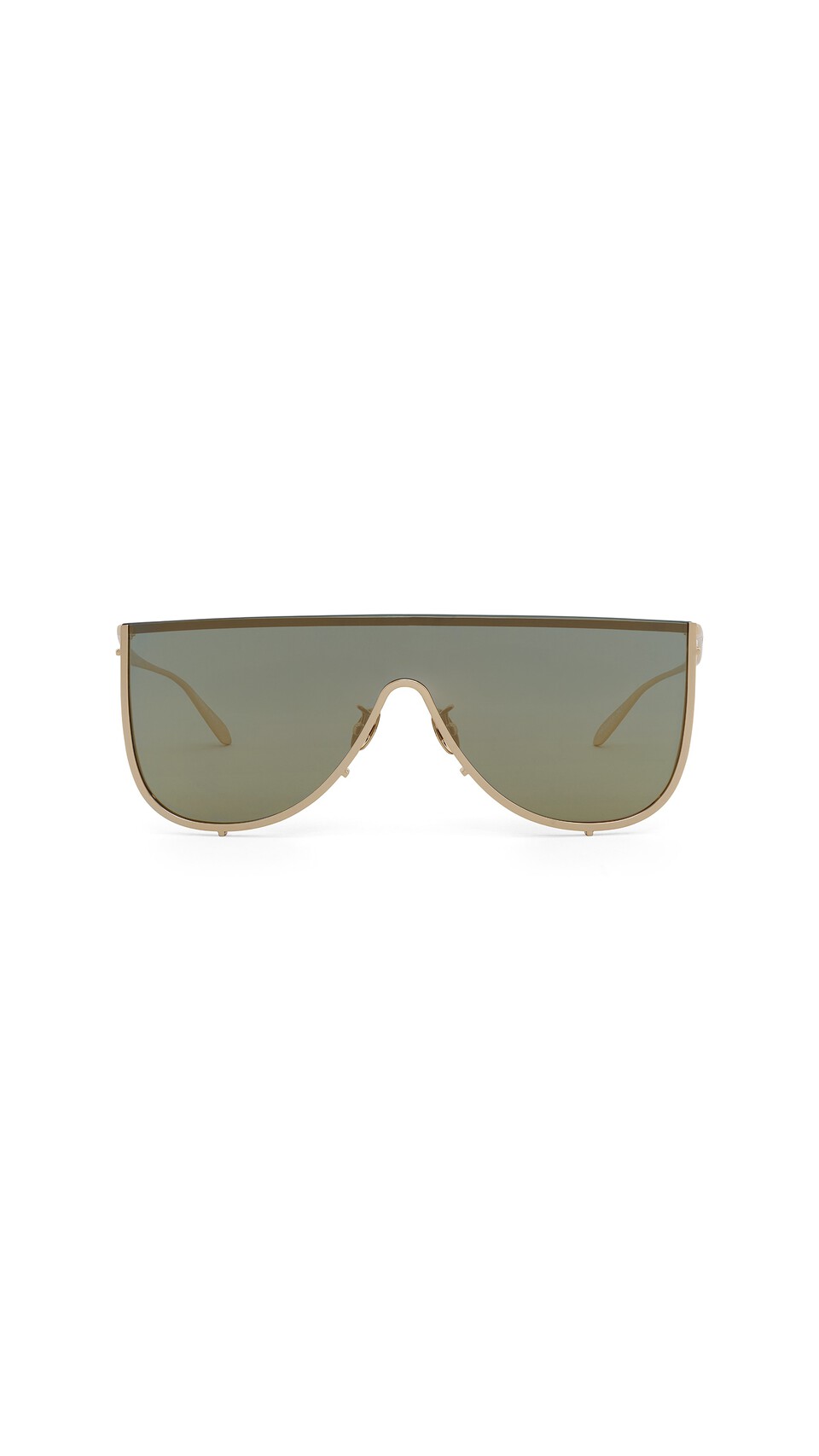 ALA&Iuml;A MASK SUNGLASSES IN METAL YELLOW GOLD METALS