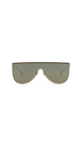 YELLOW GOLD METALS - ALA&Iuml;A MASK SUNGLASSES IN METAL