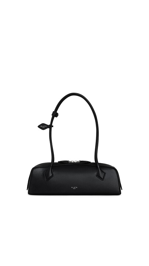 ALA&Iuml;A LE TECKEL MEDIUM BAG IN GOATSKIN BLACK