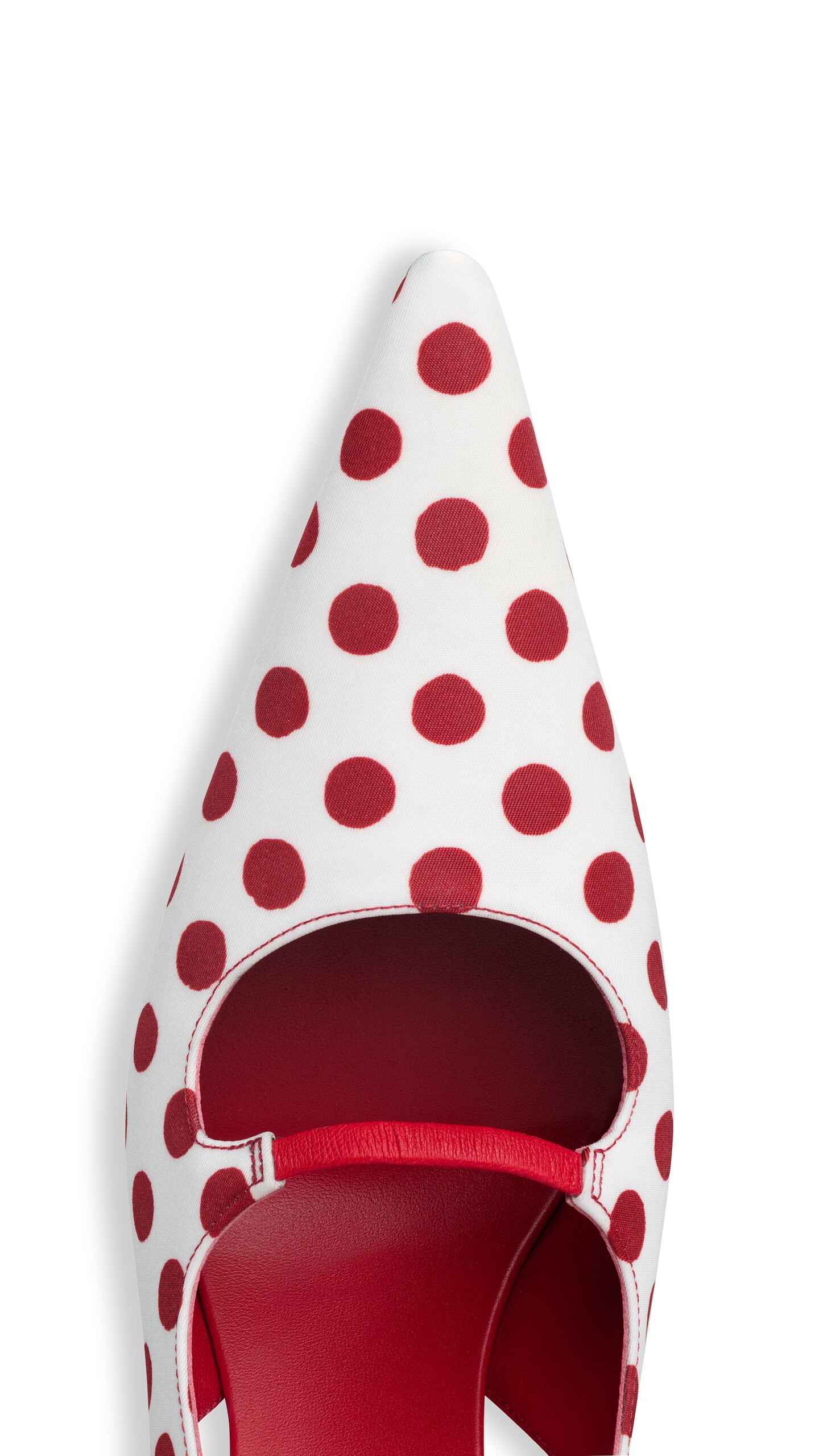 ALA&Iuml;A DROP SLINGBACKS IN POLKA DOTS PRINT RED/WHITE - View 4
