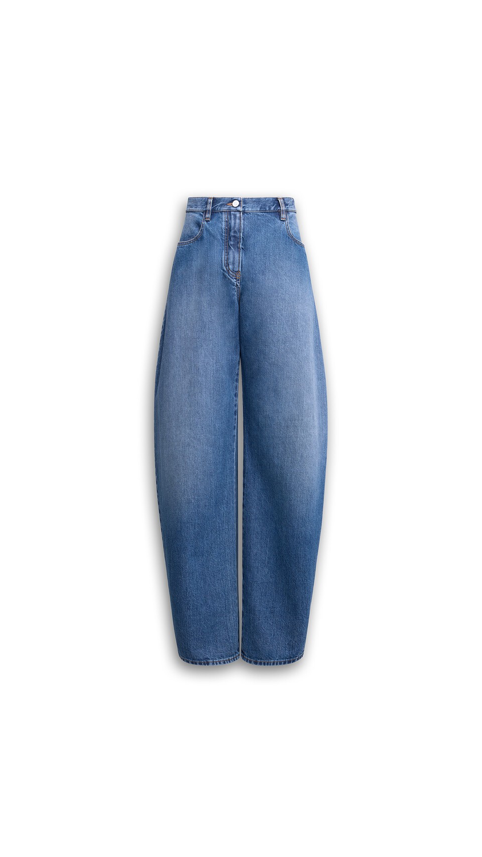 ALA&Iuml;A LOW WAIST ROUND JEANS MINERAL BLUE