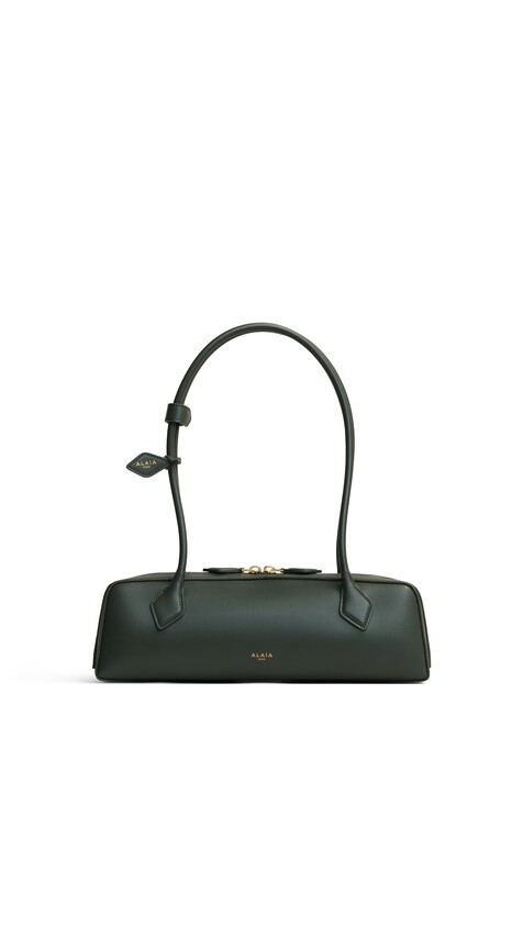 ALA&Iuml;A LE TECKEL MEDIUM BAG IN CALFSKIN LICHEN