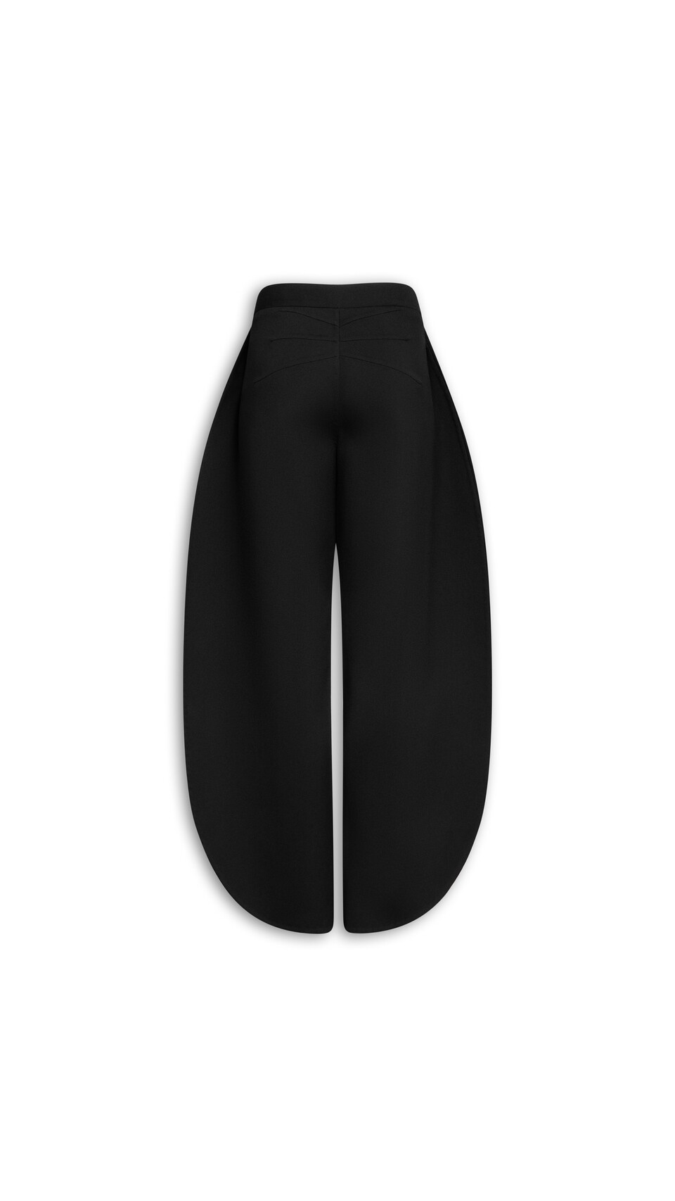 ALA&Iuml;A PETAL WOOL PANTS BLACK - View 4