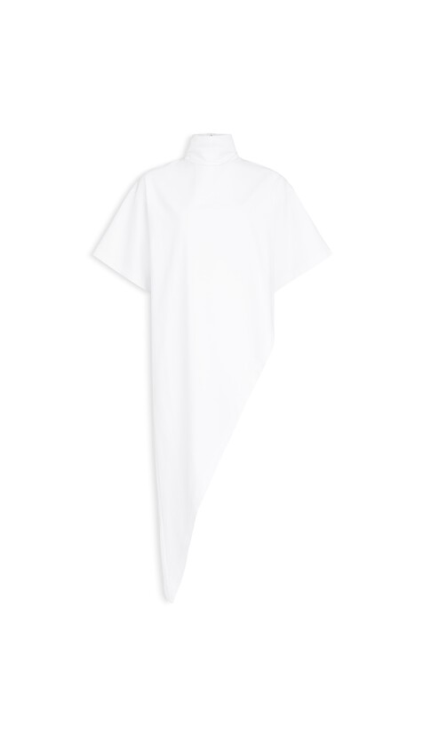 ALA&Iuml;A TRIANGLE COTTON JERSEY T-SHIRT WHITE