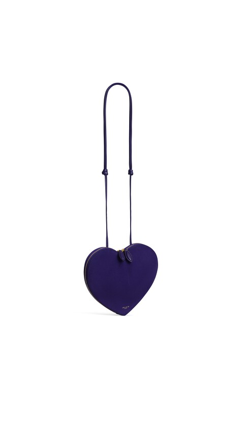 ALA&Iuml;A LE C&OElig;UR BI-MATERIAL BAG IN LEATHER IRIS - View 2