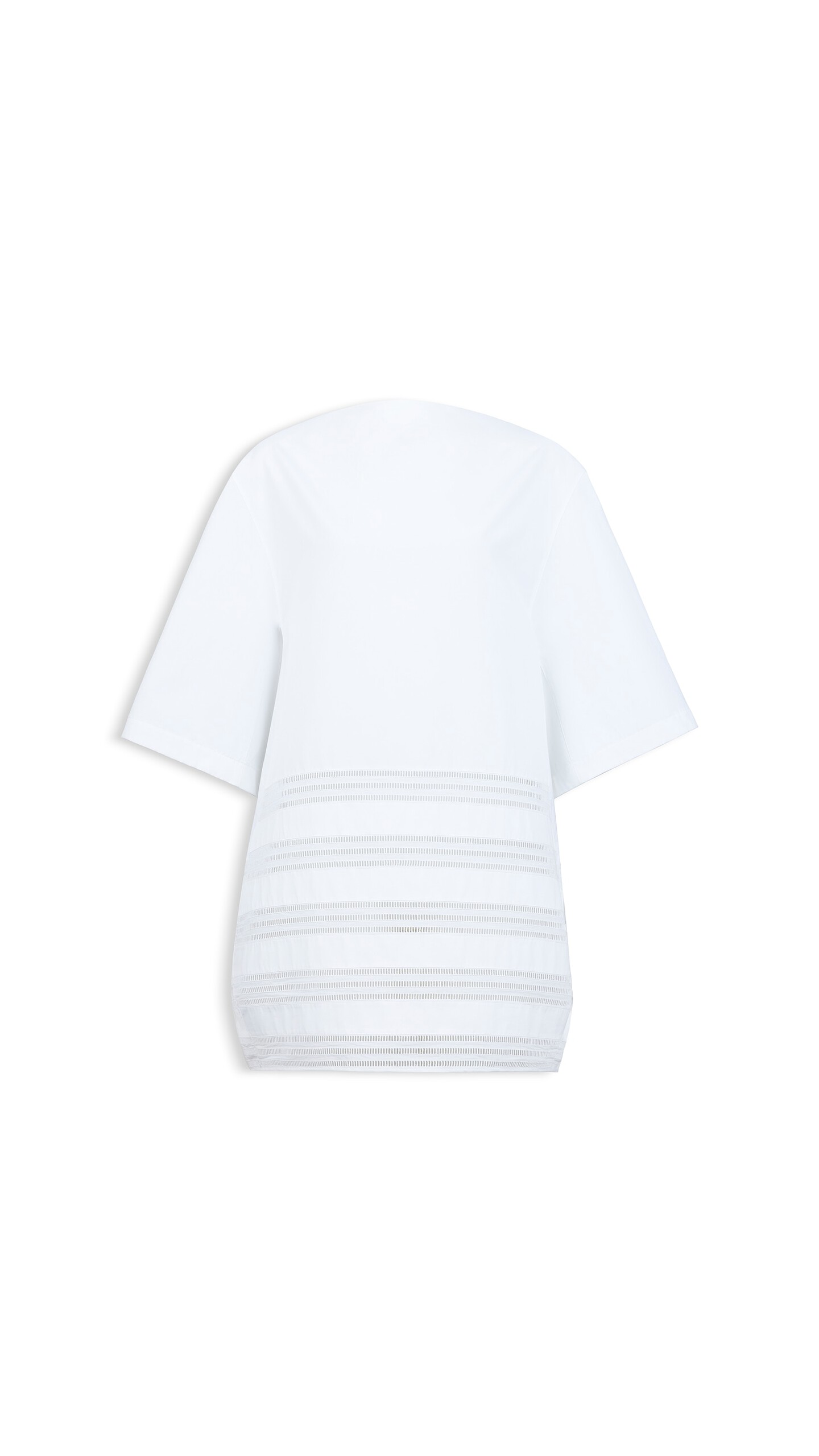 ALA&Iuml;A ROUND POPLIN DRESS WHITE