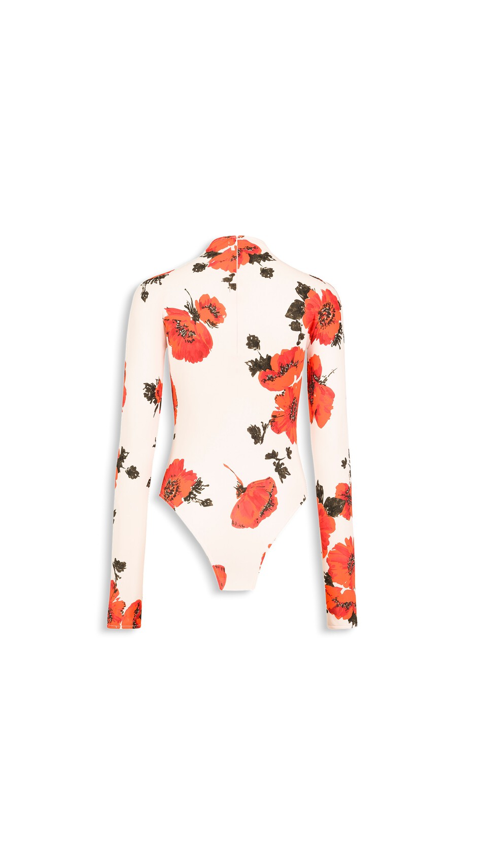 ALA&Iuml;A SECONDSKIN PRINTED BODYSUIT PINK/RED - View 5