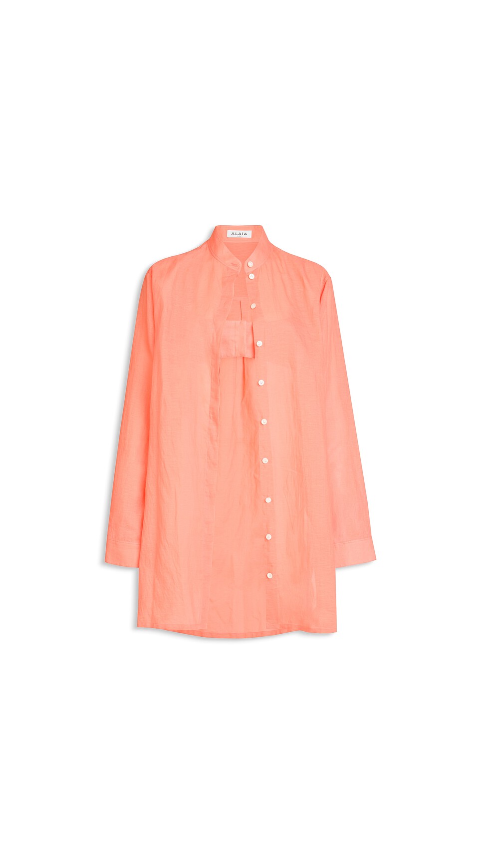 ALA&Iuml;A COTTON LINEN BLEND SHIRT SET CORAL - View 6