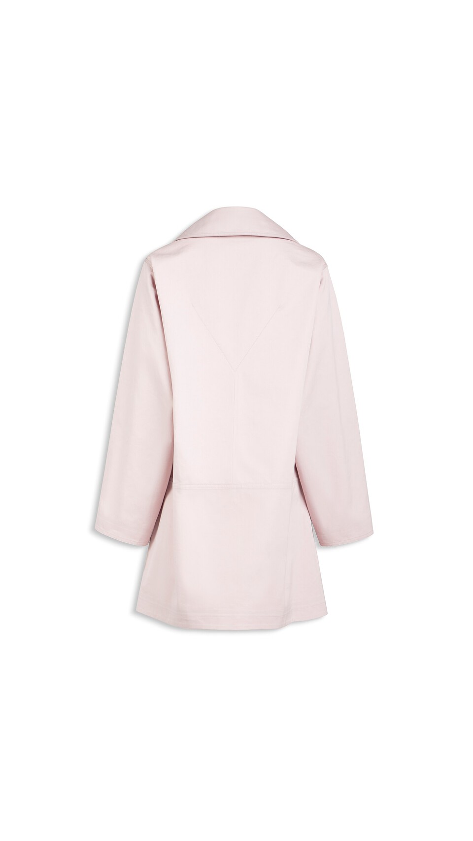 ALA&Iuml;A A-LINE SILK COTTON COAT PINK - View 5