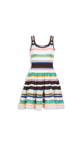 MULTICOLORED - ALA&Iuml;A MULTICOLOR CRINOLINE DRESS