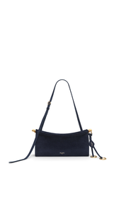 MIDNIGHT - ALA&Iuml;A LE CLICK EAST WEST SMALL BAG IN SUEDE