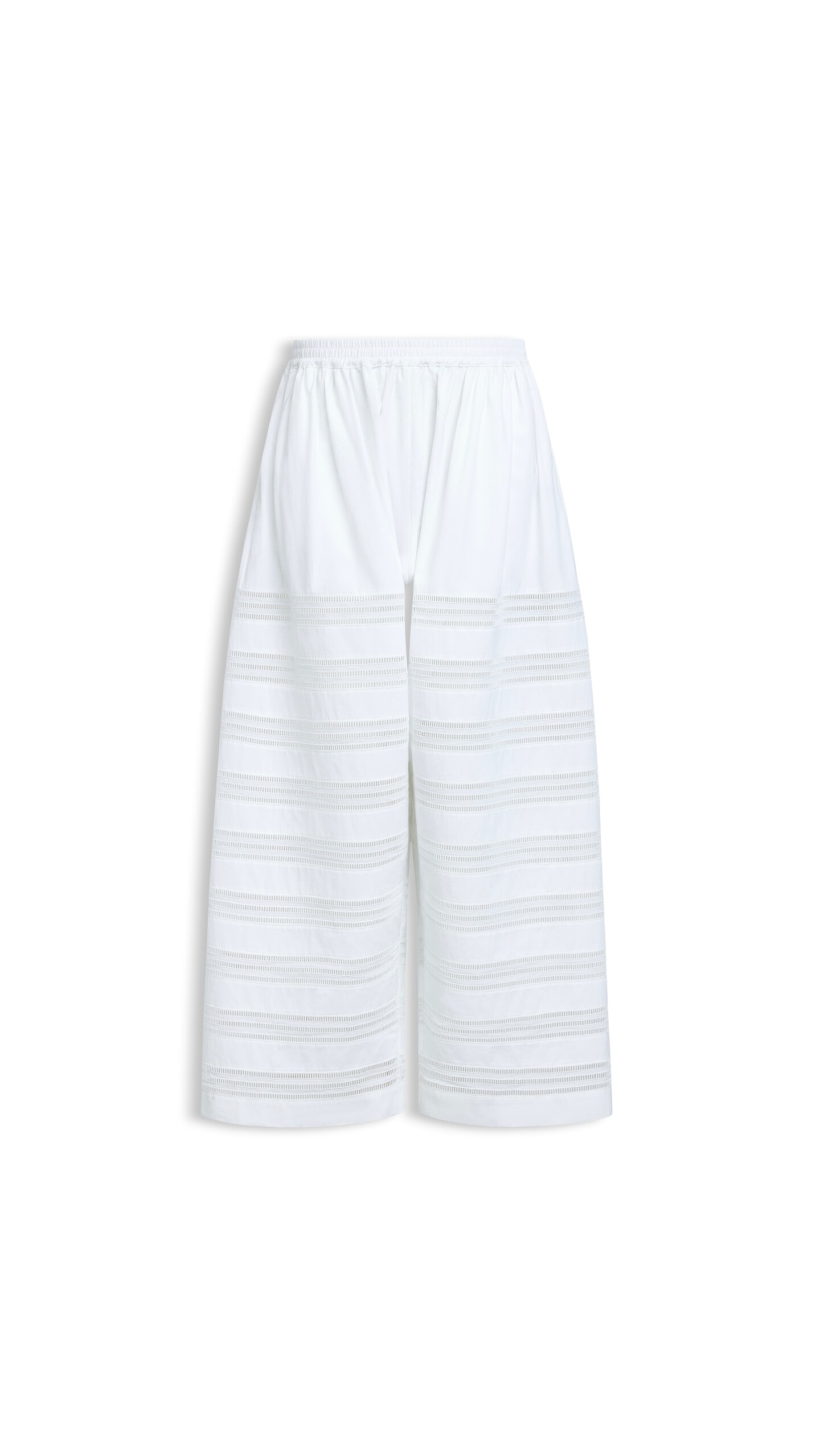 ALA&Iuml;A ROUND POPLIN PANTS WHITE