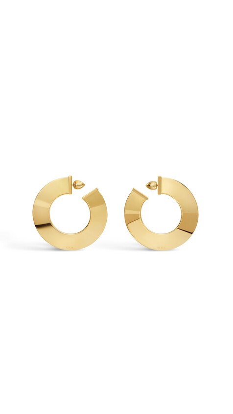 ALA&Iuml;A BLADE HOOPS  YELLOW GOLD METALS