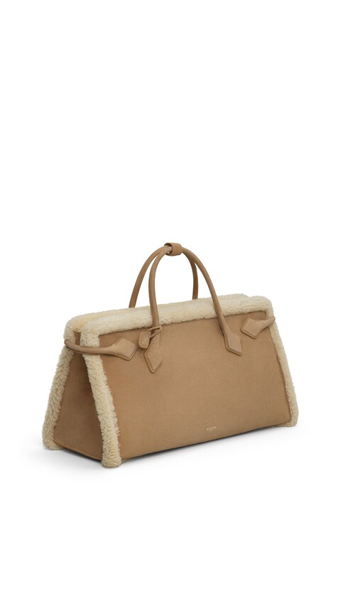 LE TECKEL TOTE BAG IN MERINO SHEARLING