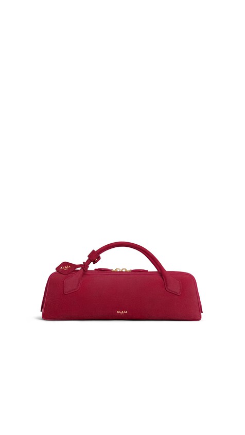 ALA&Iuml;A LE TECKEL CLUTCH IN SUEDE 