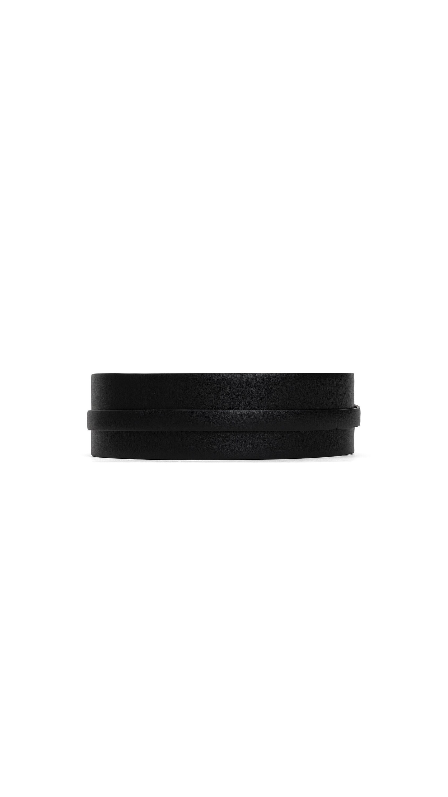 ALA&Iuml;A DOUBLE LARGE BELT IN CALFSKIN BLACK - View 2
