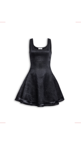 BLACK - ALA&Iuml;A KNITTED SKATER DRESS