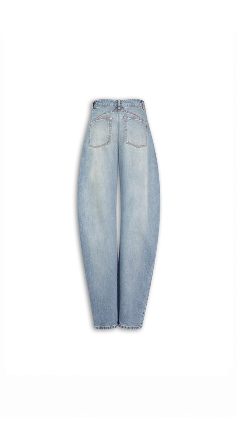 ALA&Iuml;A LOW-WAIST ROUND JEANS FADED BLUE - View 2