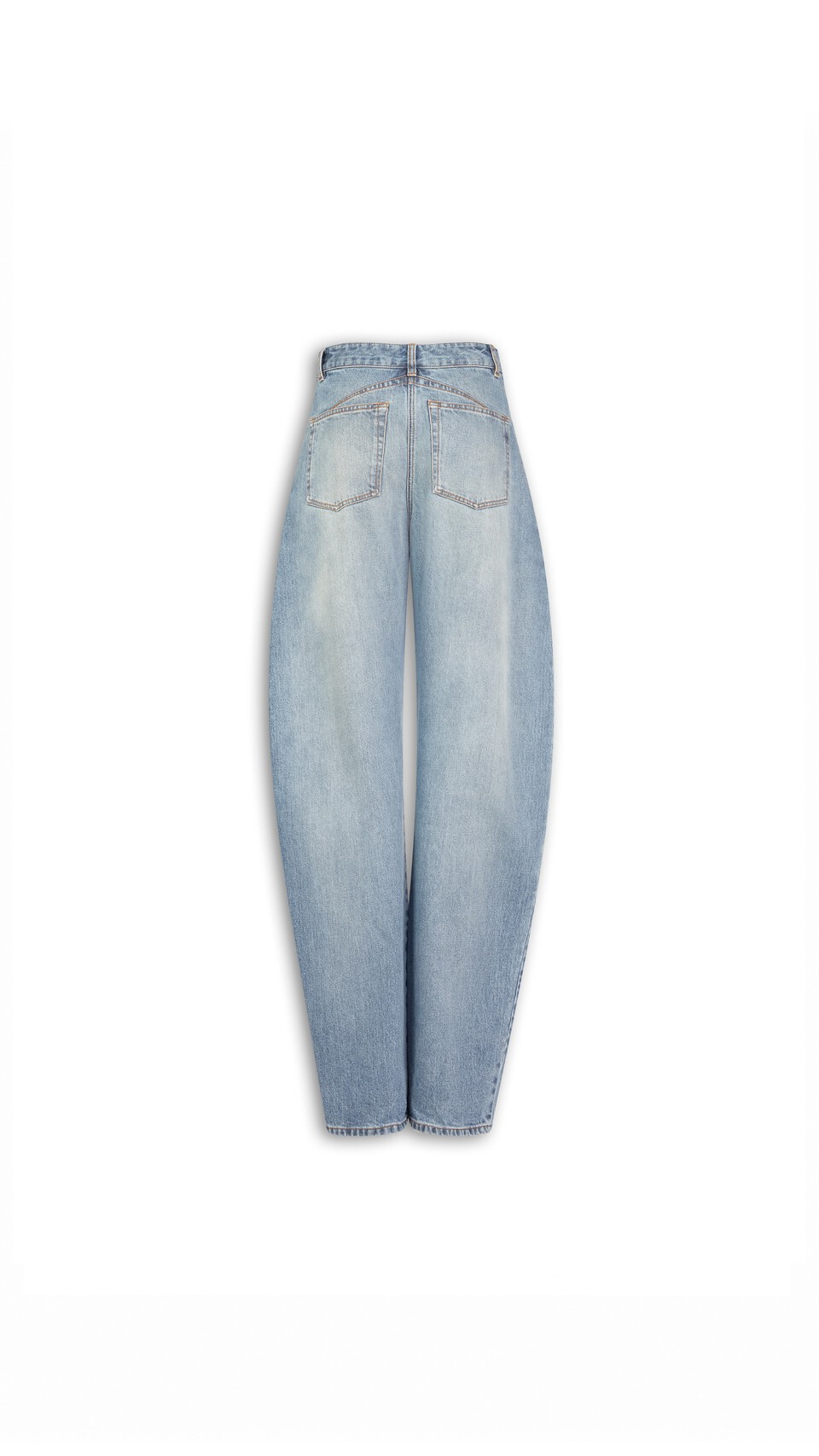 ALA&Iuml;A LOW-WAIST ROUND JEANS FADED BLUE - View 2