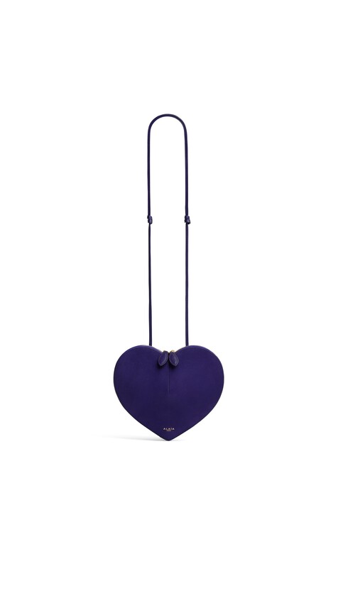 ALA&Iuml;A LE C&OElig;UR BI-MATERIAL BAG IN LEATHER IRIS