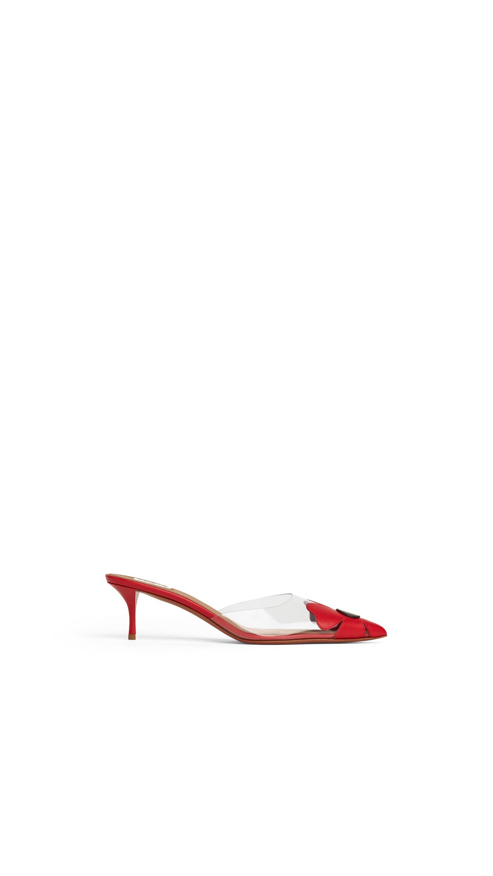 ALA&Iuml;A BLOOM MULES IN CALFSKIN RED