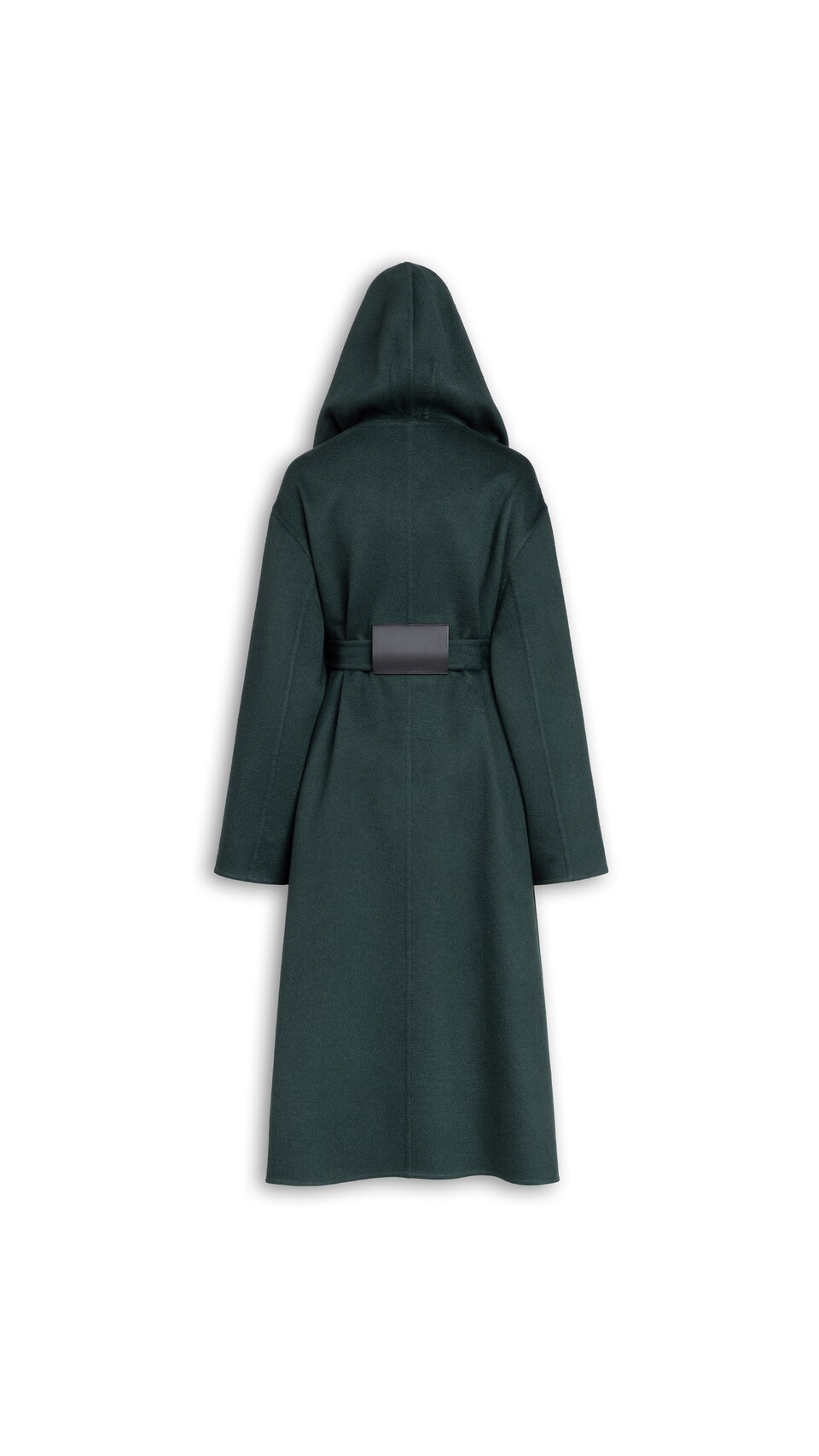 ALA&Iuml;A HOOD CASHMERE WRAP COAT DARK GREEN - View 5