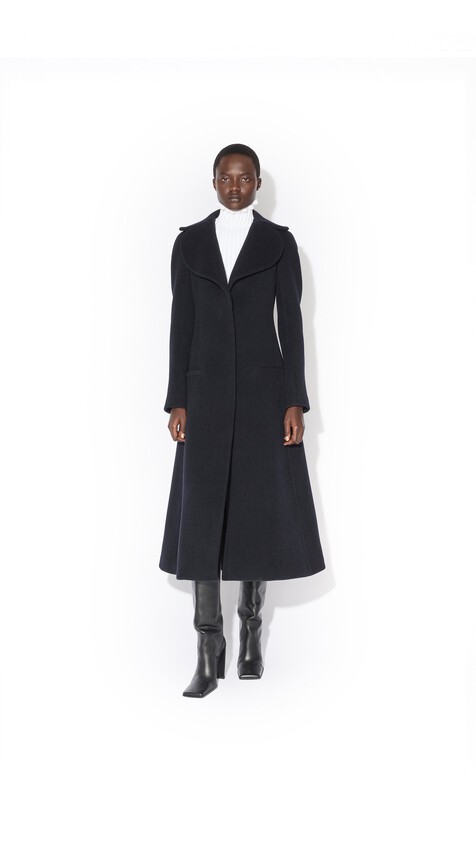 CINCHED WOOL COAT