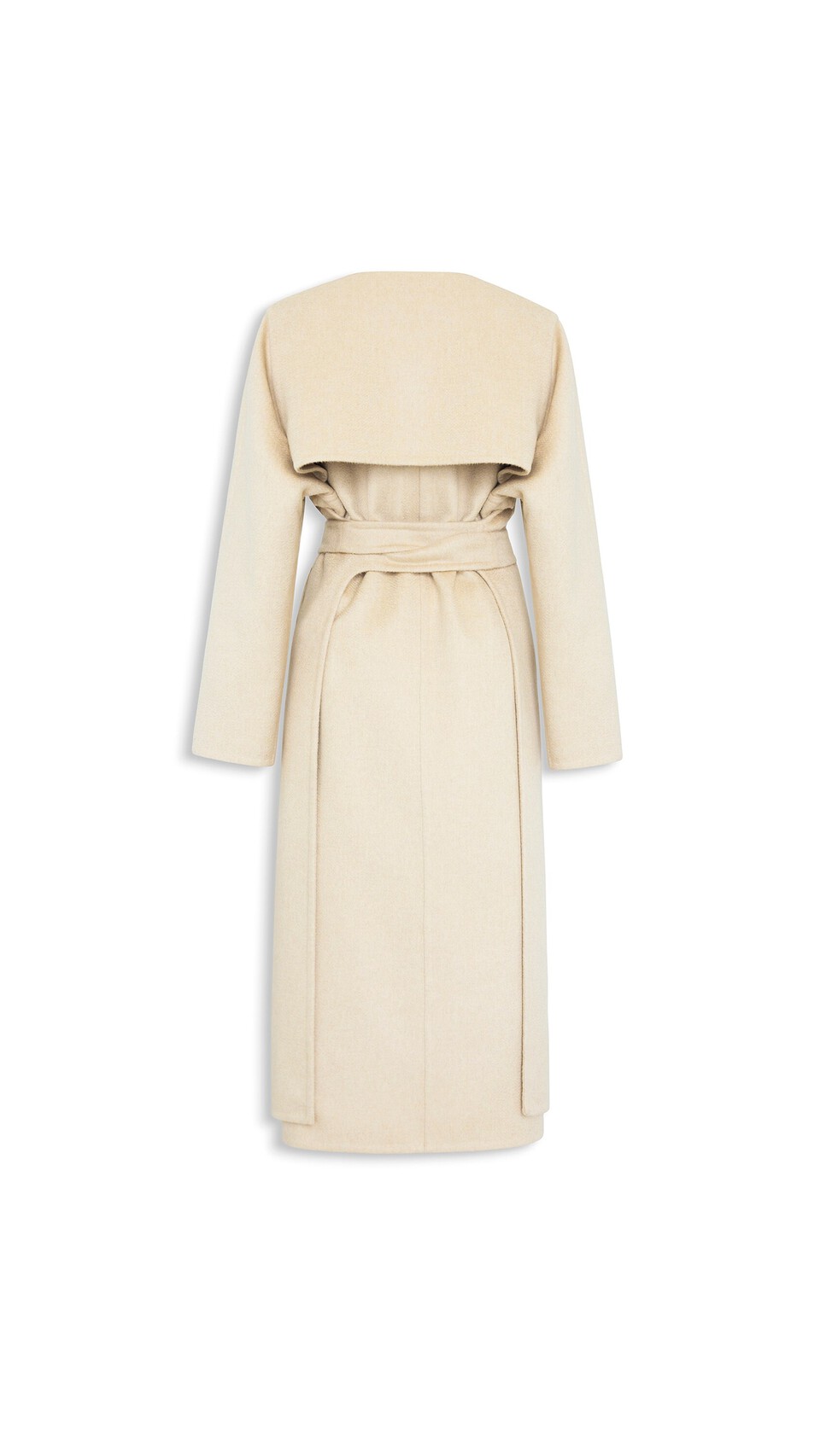 ALA&Iuml;A DOUBLE FACE CASHMERE COLLARLESS COAT BEIGE - View 2