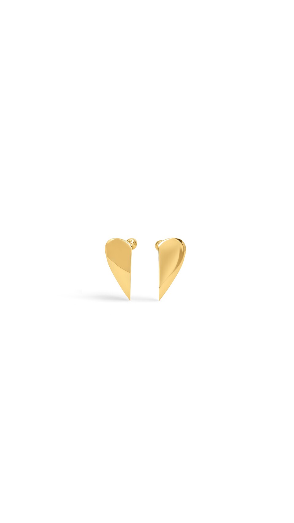 ALA&Iuml;A DEMI-C&OElig;UR EARRINGS YELLOW GOLD METALS - View 2