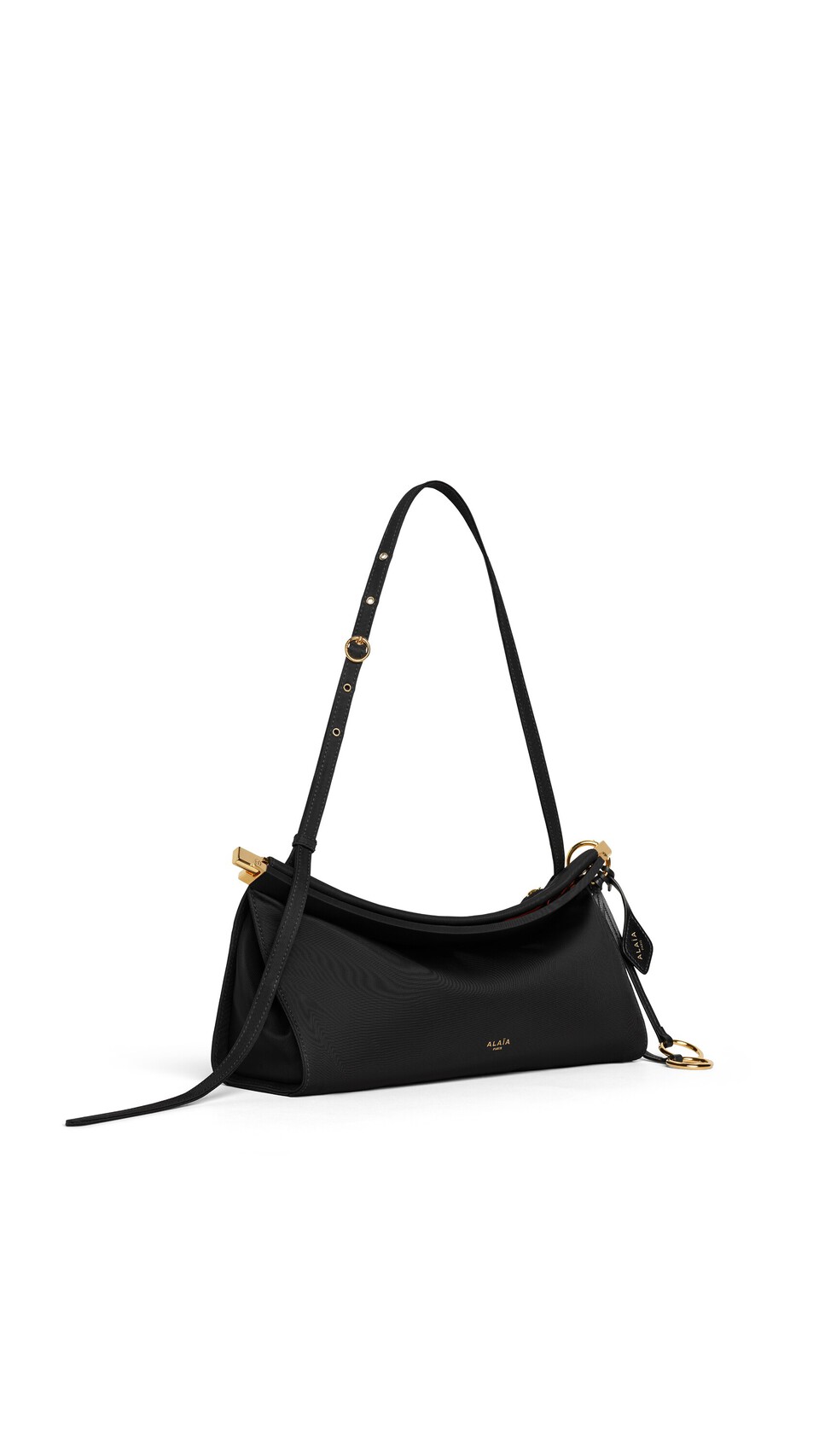 ALA&Iuml;A LE CLICK EAST WEST MEDIUM BAG IN NYLON BLACK - View 2
