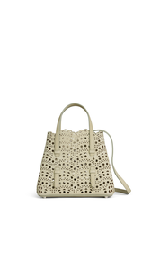 ALMOND GREEN - ALA&Iuml;A MINA 20 BAG IN VIENNE WAVE NUBUCK