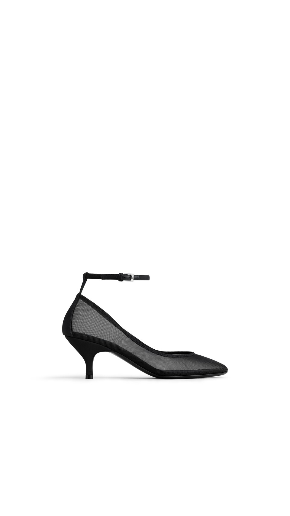 ALA&Iuml;A STRAPPY PUMPS IN MESH BLACK