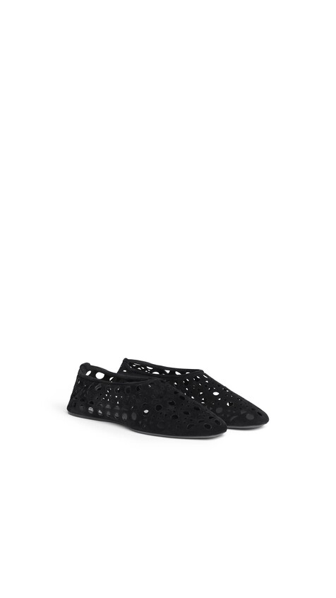 ALA&Iuml;A SLIPPERS VIENNE IN VELVET CALFSKIN BLACK - View 2