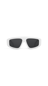 OPTICAL WHITE - ALA&Iuml;A AVIATOR MASK SUNGLASSES