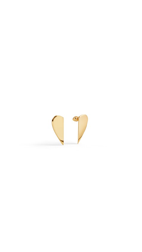 ALA&Iuml;A DEMI-C&OElig;UR EARRINGS YELLOW GOLD METALS - View 2