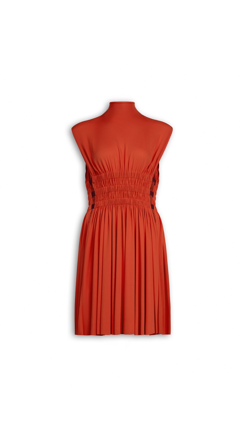 ALA&Iuml;A MINI DEESSE DRESS VERMILION RED
