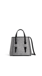 SCHWARZ - ALA&Iuml;A TASCHE MINA 20 AUS WILDLEDER MIT NIETEN 