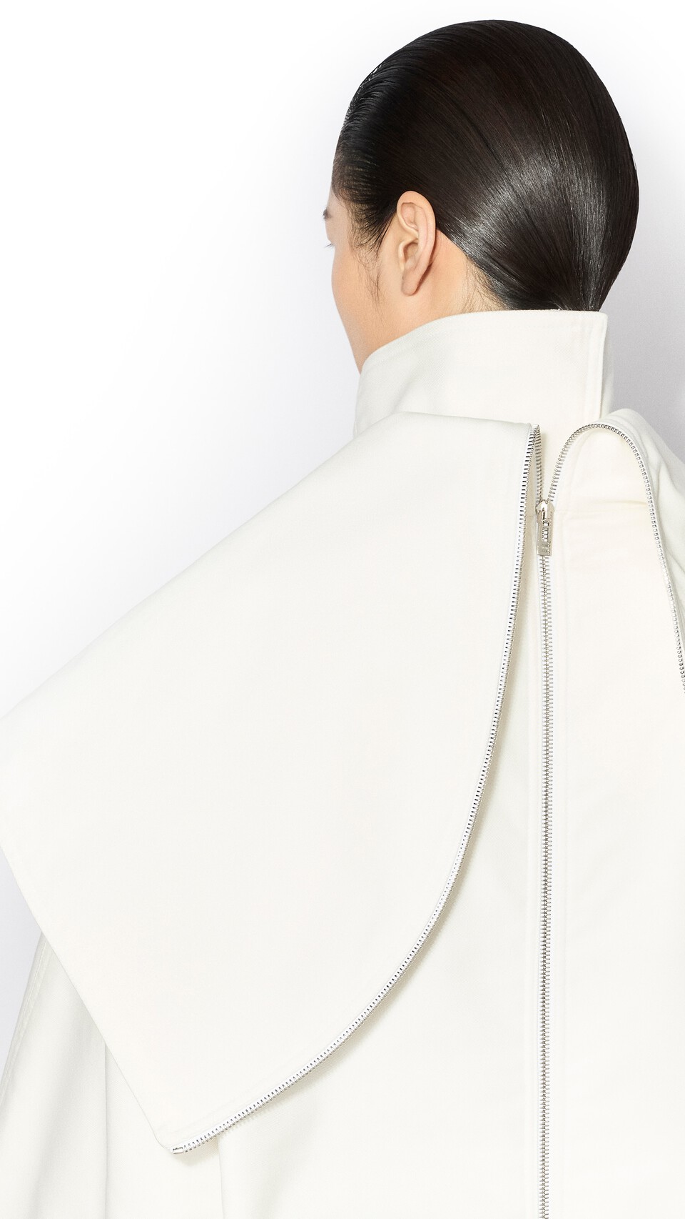 ALA&Iuml;A LAYERED COTTON PARKA WHITE - View 4