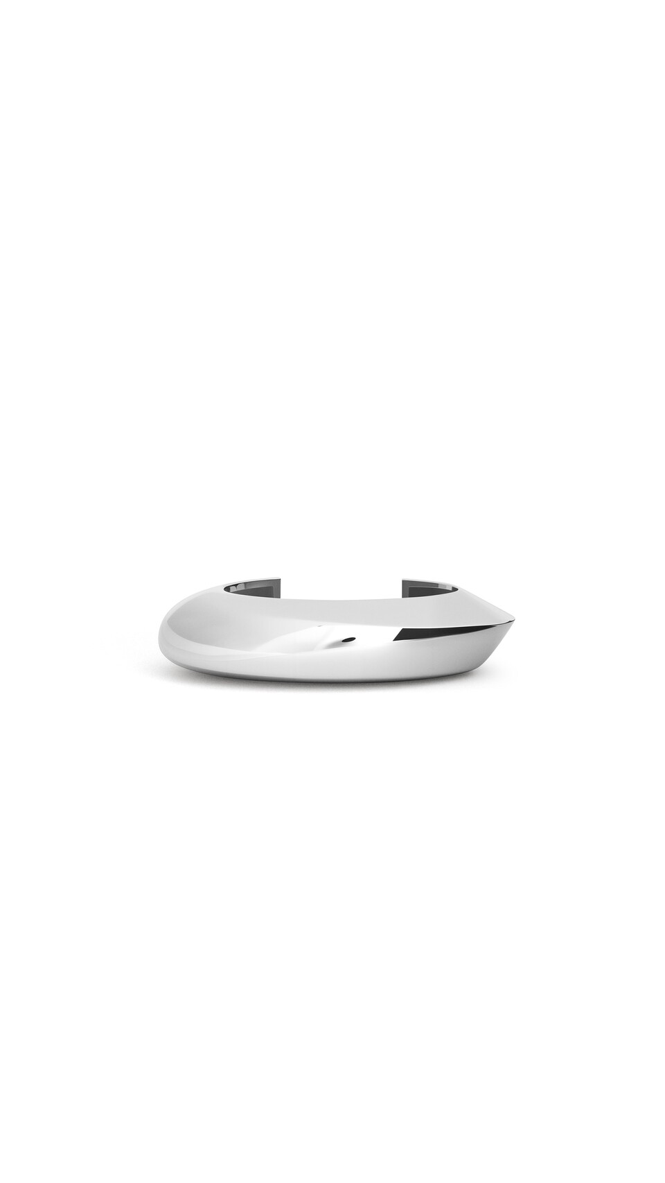 ALA&Iuml;A EDGE SMALL CUFF WHITE SILVER