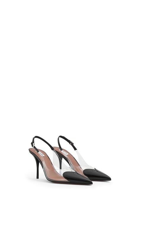 ALA&Iuml;A LE C&OElig;UR SLINGBACKS IN PATENT LEATHER  BLACK - View 2