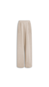 BEIGE - ALA&Iuml;A HOSE AUS FLIEẞENDEM SEIDENLEINEN