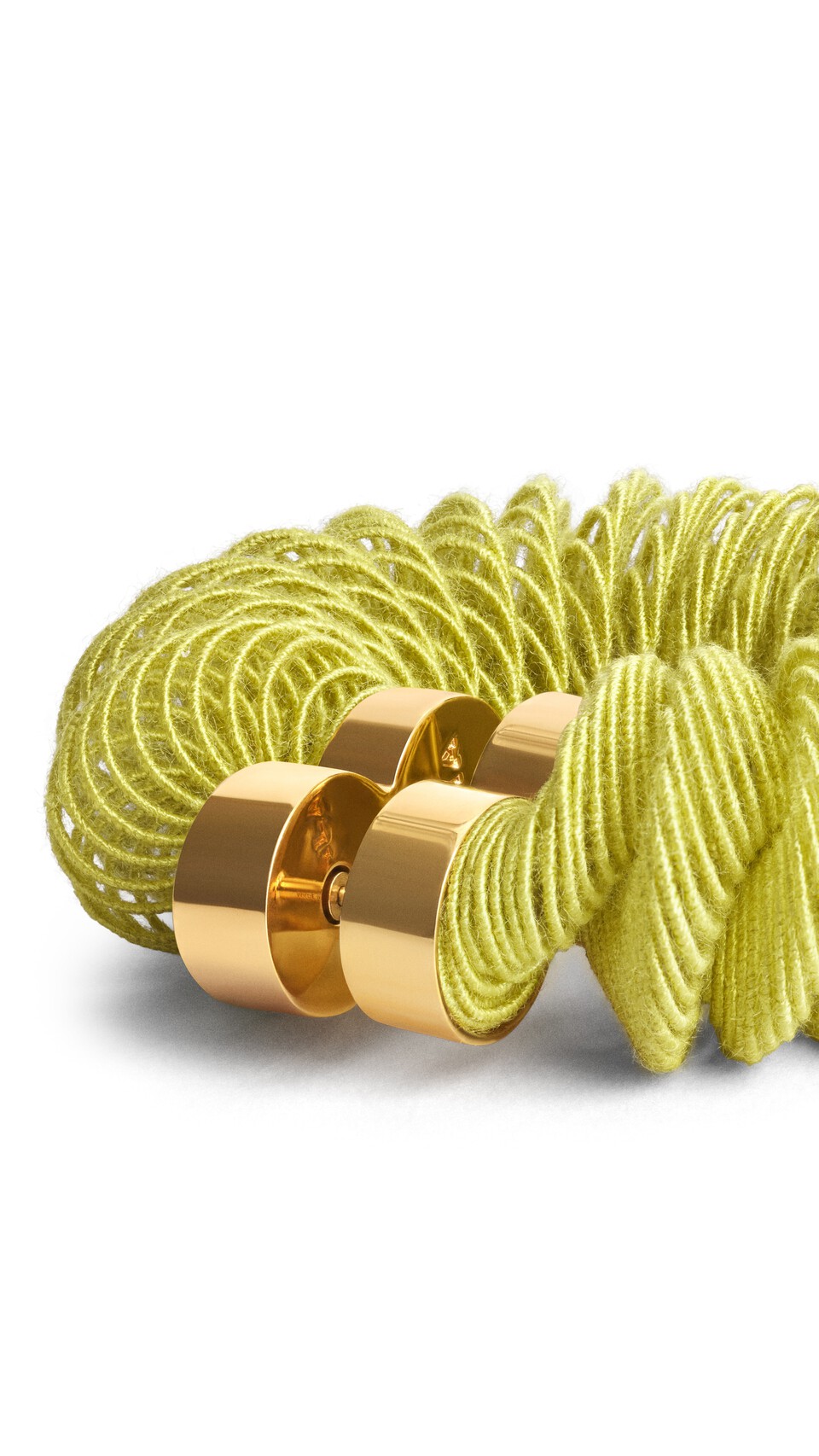 ALA&Iuml;A SPIRAL HOOPS EARRINGS LEMON YELLOW - View 2