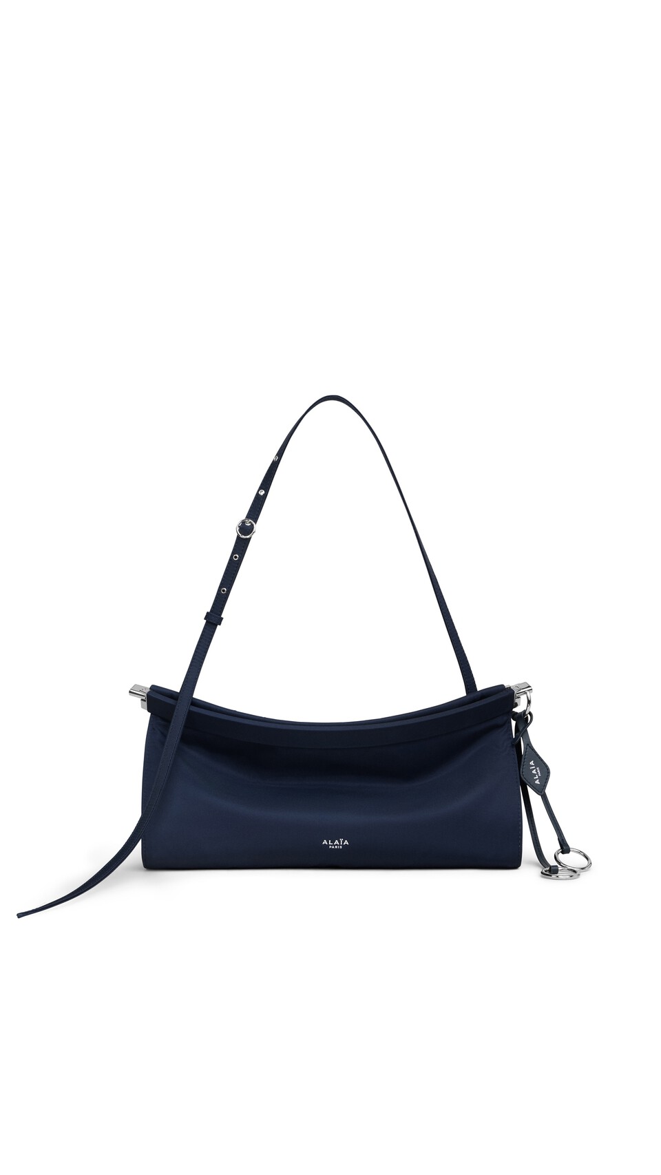 ALA&Iuml;A LE CLICK EAST WEST MEDIUM BAG IN NYLON MIDNIGHT