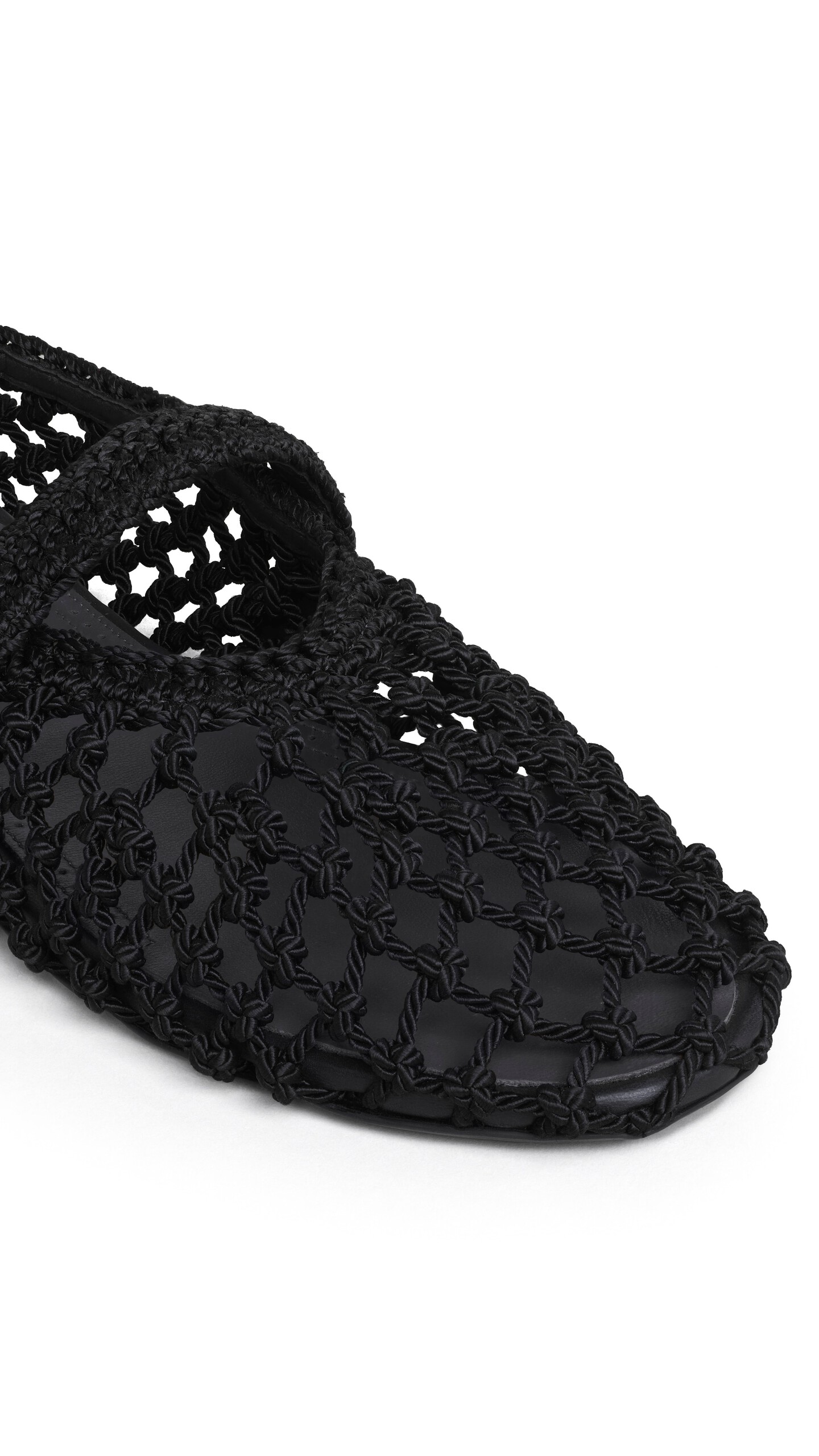 ALA&Iuml;A BALLET FLATS IN SATIN CORD BLACK - View 4