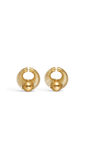 YELLOW GOLD METALS - ALA&Iuml;A SPIRAL SPHERE EARRINGS