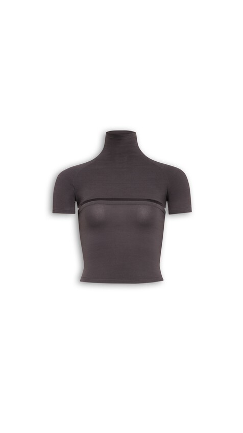 SECOND-SKIN KNIT CUT-OUT TOP