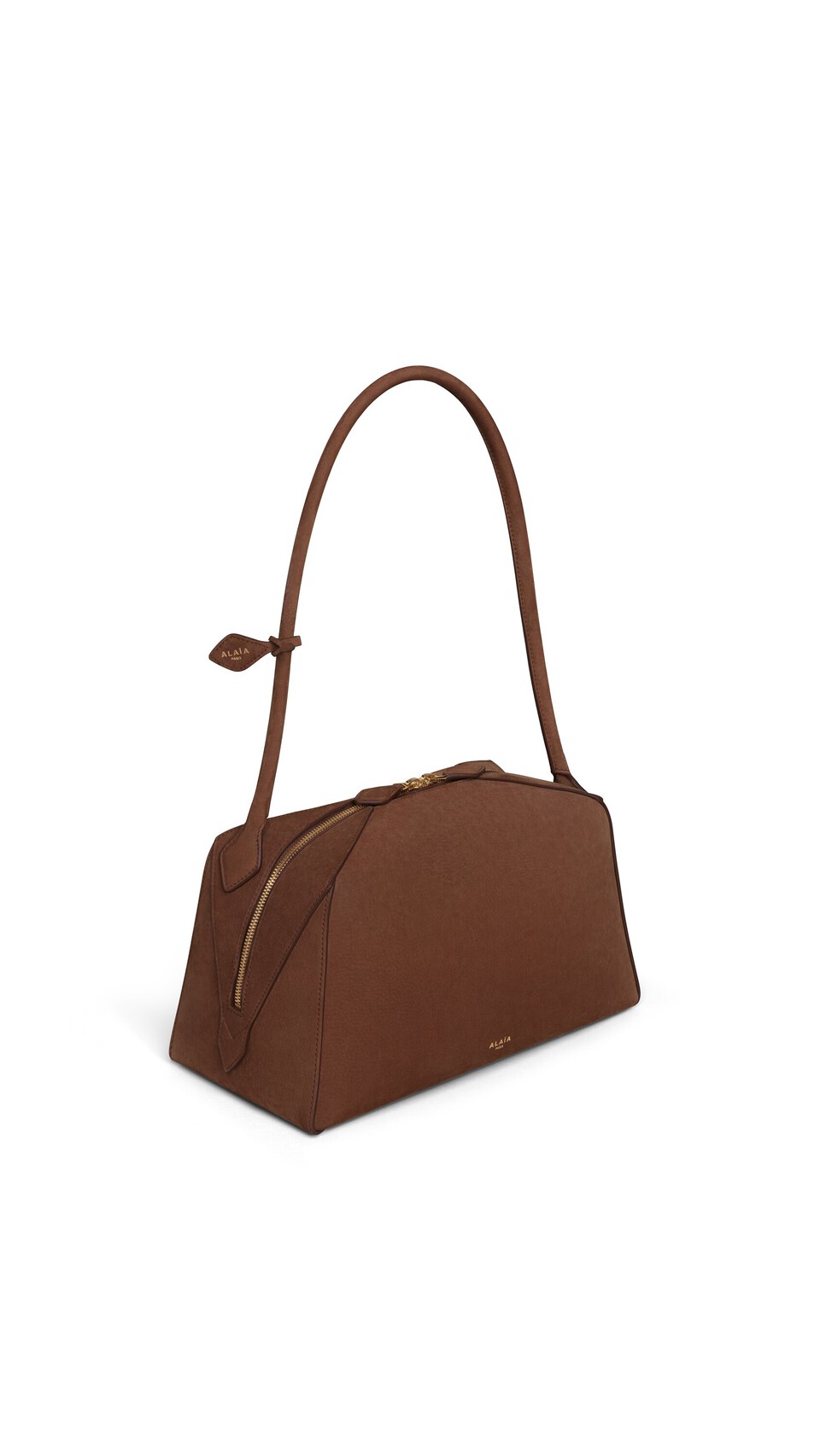 ALA&Iuml;A LE BOULEDOGUE BAG IN NUBUCK BROWN - View 2